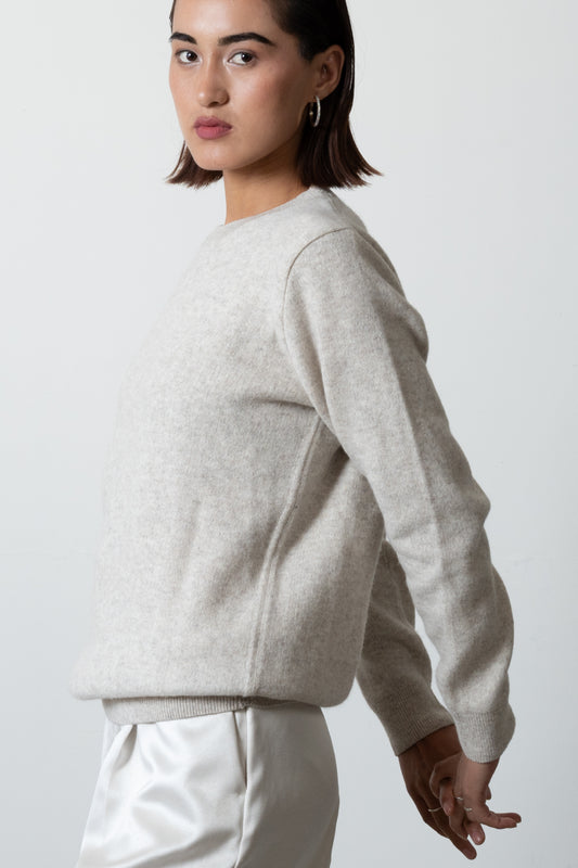 LAMBSWOOL SILVERBIRCH CREWNECK PULLOVER