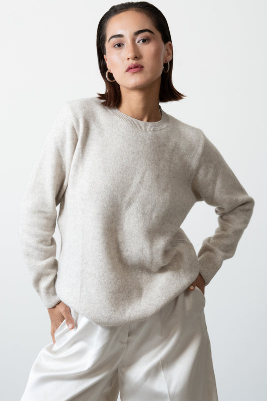 LAMBSWOOL SILVERBIRCH CREWNECK PULLOVER