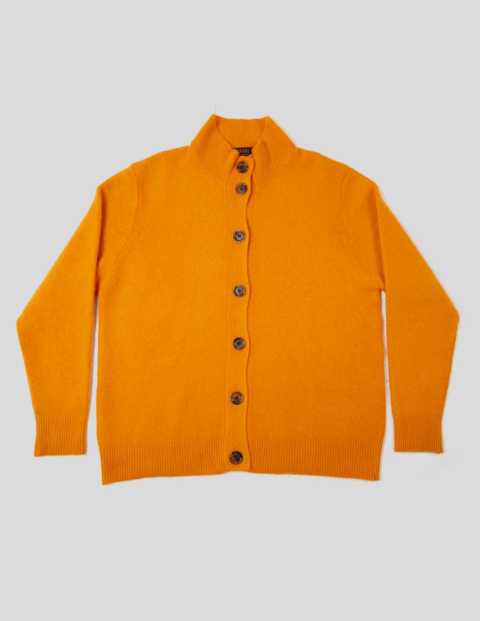 Spiced Saffron Pure Cashmere Cardigan 5
