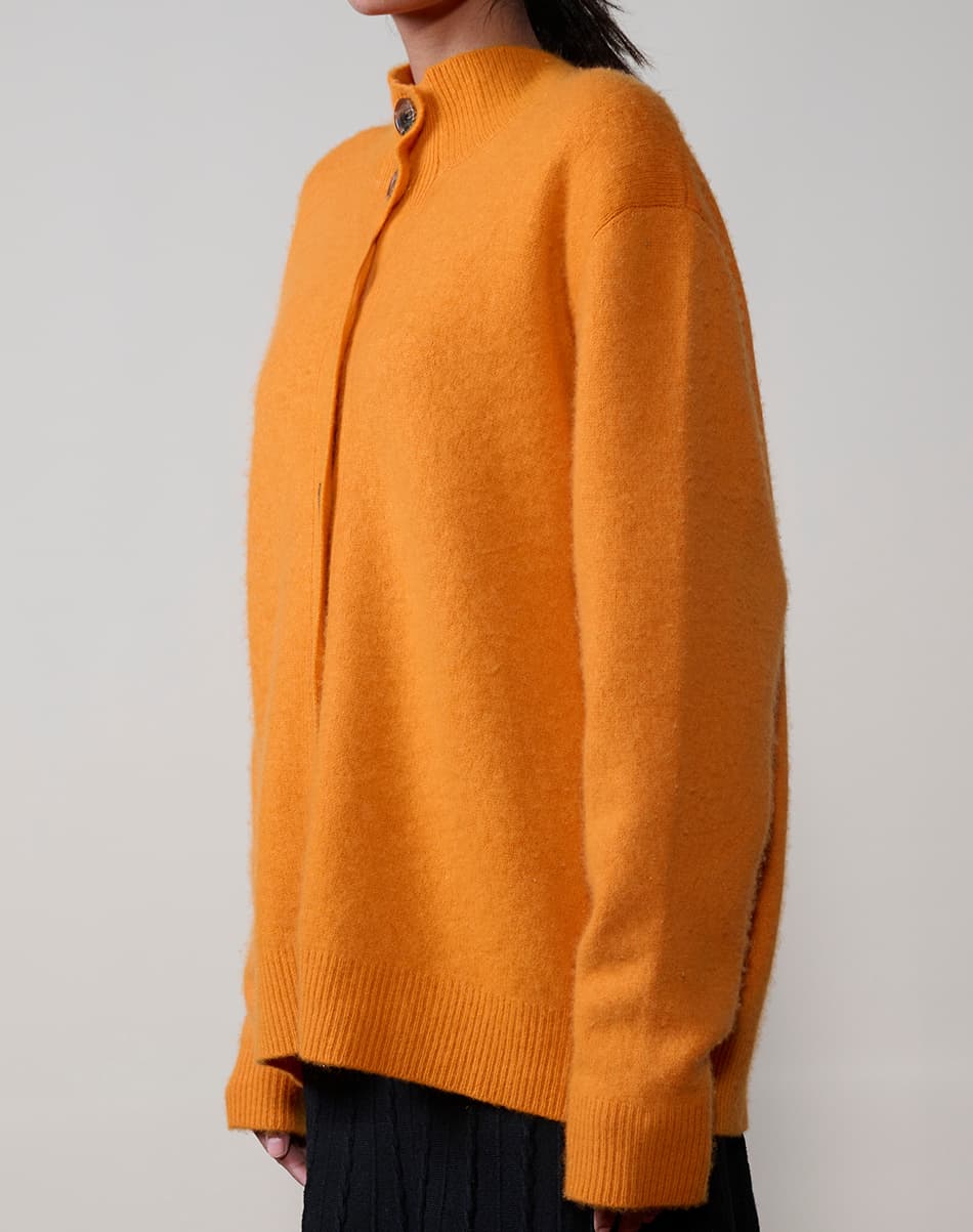 Spiced Saffron Pure Cashmere Cardigan 2