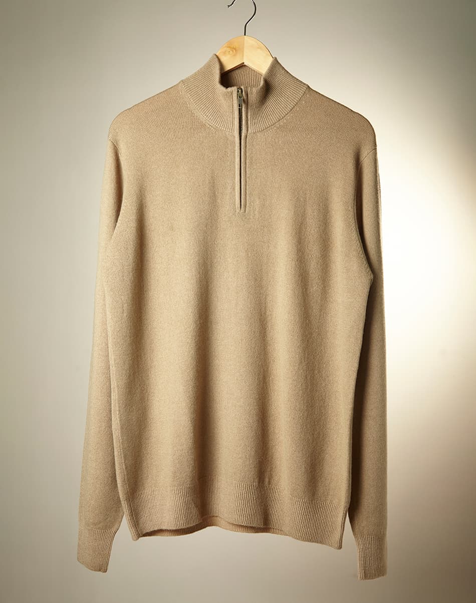  Neutral Beige Pure Cashmere Cable Knit Jumper 4