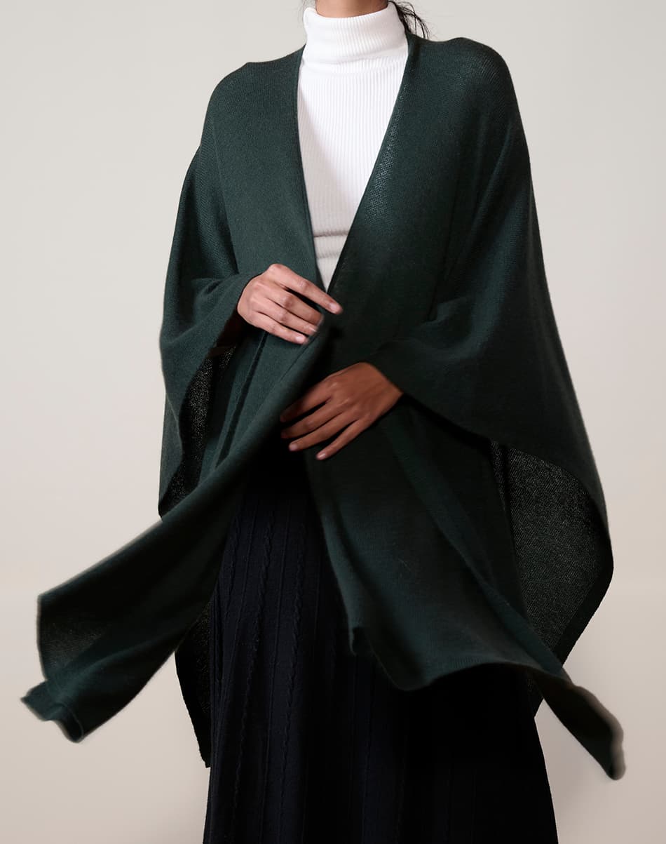 Evergreen Pure Cashmere Cape 3