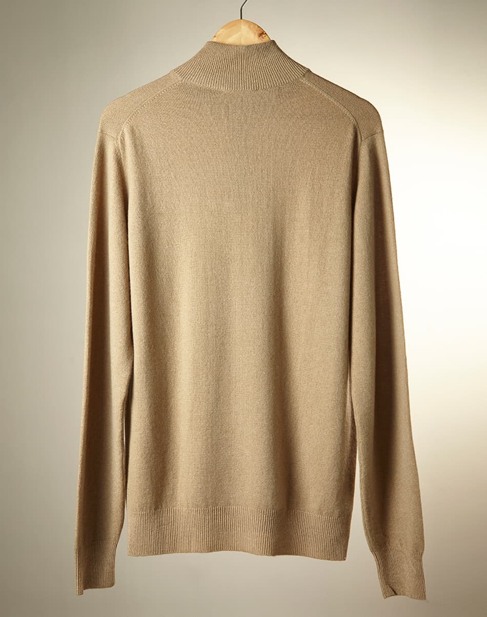  Neutral Beige Pure Cashmere Cable Knit Jumper 3