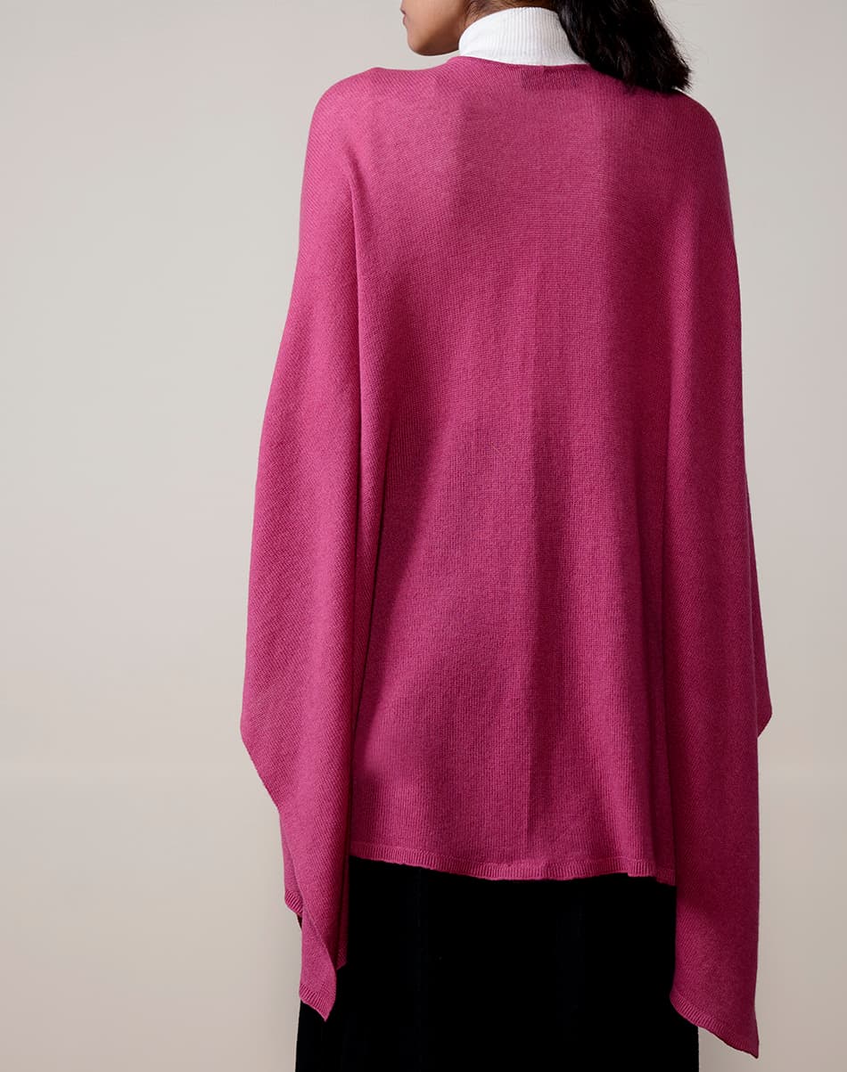 Rose Pink Pure Cashmere Cape 4