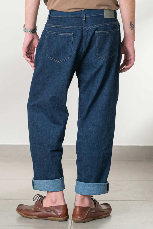 Dark Blue Men’s Baggy Fit Denim Jeans