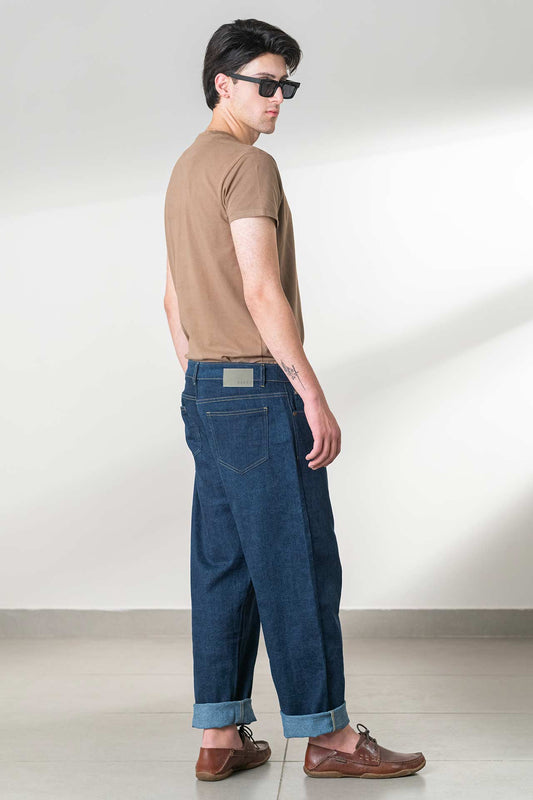 Dark Blue Men’s Baggy Fit Denim Jeans